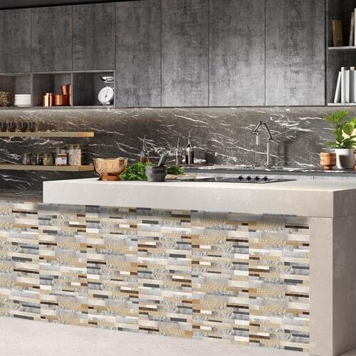 Marble Self-adhesive Marble Floor Tile Wall Sticker PVC Oil-proof Waterproof for Home Living Room Bedroom Study Bar