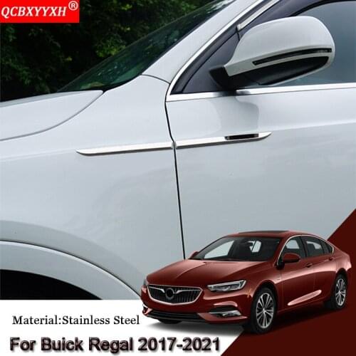 Car Styling Car Side Leaf Plate Decoration Sequins Leaf Board Side Label Stickers Auto Accessories Fit For Buick Regal 2017-2021