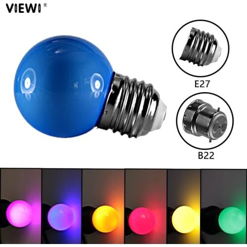 Ampoule RGB led bulb E27 B22 12v 24v 110v 220v mini waterproof colorful small light 0.5W decoration energy saving lamp lighting