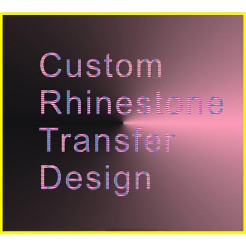 Custom design for hot fix rhinestone transfer motif