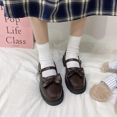 Retro small shoes Japanese uniform shoes 2021 new spring thick heel Mary Jane shoes womens Lolita shoes