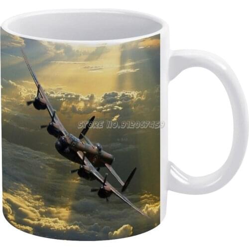 Above The Heavens Coffee Mugs Pattern Coffee Mug 330ml Milk Water Cup Creative Fathers Day Gifts Bbmf Avro Bomber Ww2 Bomber War