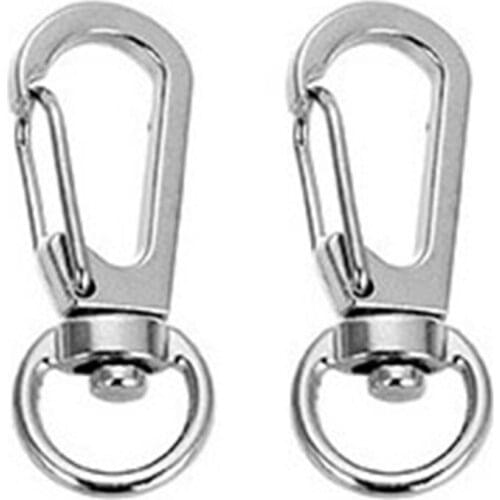 20Pcs Metal Lobster Trigger Swivel Clasp Hooks Clip Jewelry Making Portachiavi Split Keychain Rotatable Key Pendant Accessories