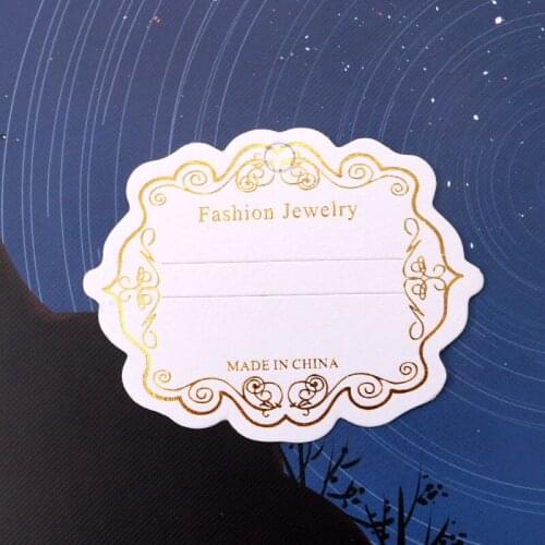 100 pcs 9*7cm Lace shape Kraft Hair Clip Hairpin Jewelry Display Cards Hair Accessory Packaging gold custom logo for extra cost