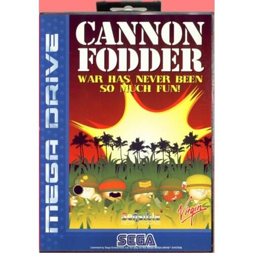 Cannon Fodder 16 Bit MD Game Card Include Retail Box For Sega Genesis & Mega Drive