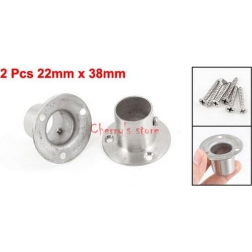 2 Pcs 22mm x 29mm Stainless Steel Clothes Lever Socket Pipe Weld Neck Flange