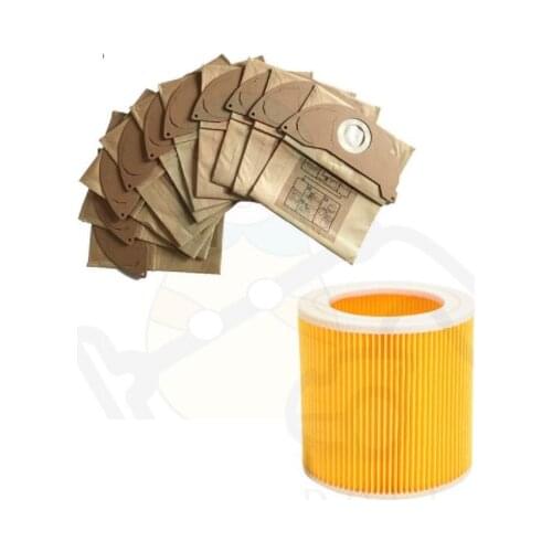 20 adet TEMIZ BEBEK kartuş filtre ve Toz çanta için vakum temizleyici KARCHER MV2 IPX4 WD2 A2004 A2054 A2204