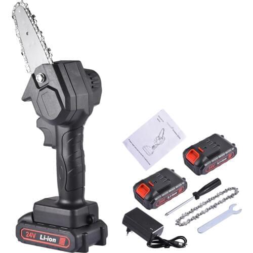 4 Inch Mini Electric Chainsaw Cordless Handheld Pruning Saw Portable Battery Wood Cutter Home Garden Logging Power Tool