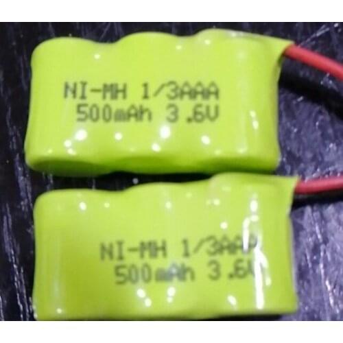Free shipping 2pcs/lot 3.6v 1/3AAA 500mAh NI-MH battery Rechargeable battery pack Phone battery