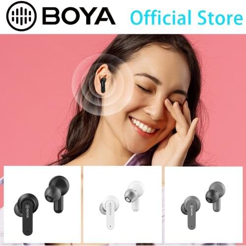 BOYA BY-AP4 True Wireless Stereo Bluetooth Earbuds Headphones 6H Cycle Playtime in-Ear smart touch operation for Smartphones