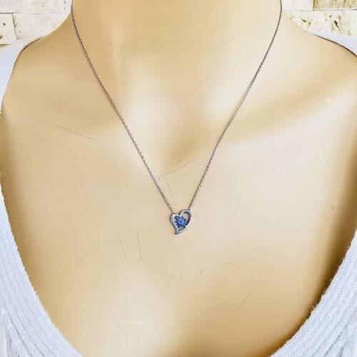 Love In My Heart 925 Sterling Silver Necklace Women Girls Gift Jewelry Accessories Fashion Handmade Elegant Chain