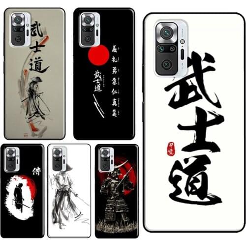 Bushido Samurai For Xiaomi Redmi Note 10 Pro 8T 9S Note 7 8 9 Pro Phone Case For Redmi 9C 9T 9 9A 8A K40