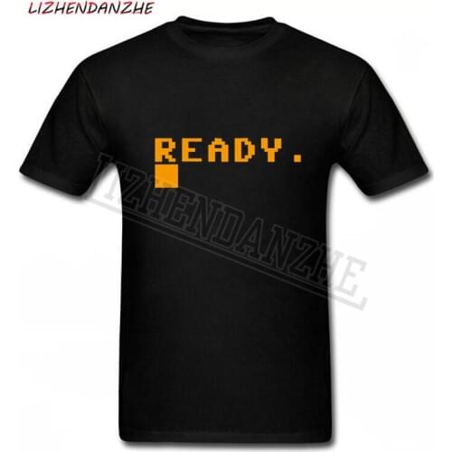 Commodore 64 Ready T Shirt Console Keyboard Disk Drive Start Screen Boot Cpu Tee 2020 ManS T Shirt 0181