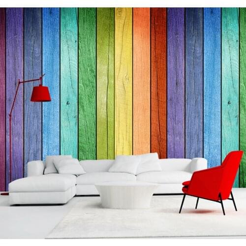 Colorful Rainbow Color Board Modern Creative Interior Photo Wallpapers Custom Any Size 3D Wall Murals Home Decor Papel De Parede