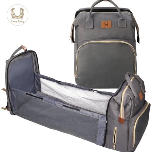 Travel Baby Bed Backpack Diaper Bag Mommy Bag Maternity Bag for Mom Nappy Bag Large Capacity Babies Stroller Bag Send Free Hooks