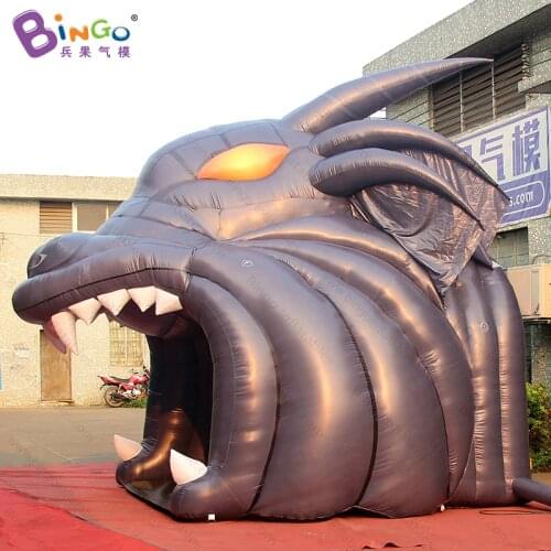 Customized 4.6x4.3x4.3 Meters Inflatable Dragon Head Football Tunnel For Sport Event - BG-T0061