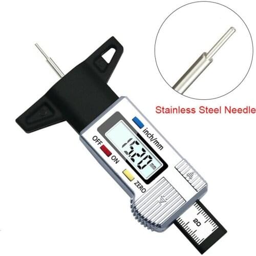 Gauge LCD Digital Depth Inch Metric Plastic Shoe Pad System Exchange Tester
