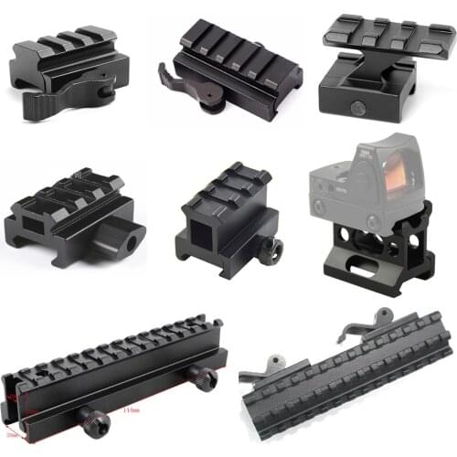 Red Dot Riser Elevated Mount Height increasing Quick Detach Double-sided Guide 4 3 13 Slot