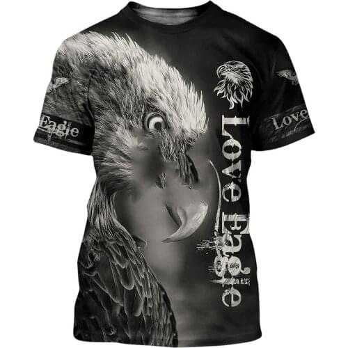 Summer Hipster Men T-shirt Beautiful Animal Eagle Tattoo 3D Printed Harajuku Short sleeve T shirt Unisex Casual Tops TX0196