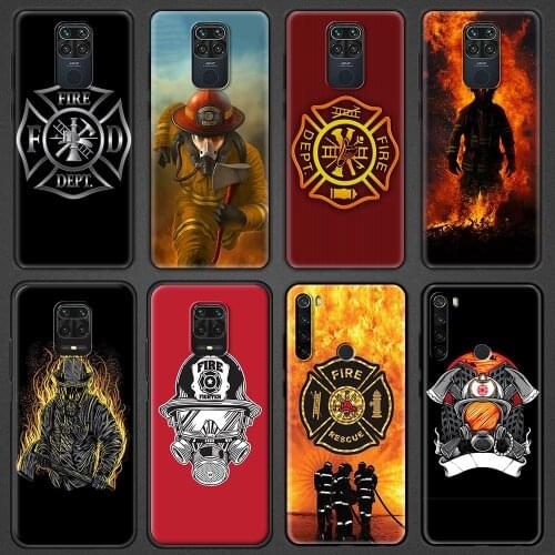 Luxury Phone Accessories Cover for Redmi Note 9 9S 8 8T 7 Pro 7A 8A 9A 9C K40 Note 10 Plus MAX Case Firefighter Heroes Fireman