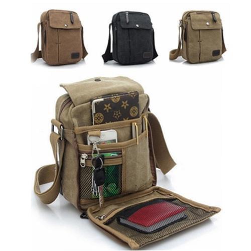 2019 Simple Causal Canvas Rucksack Multifunctional Shoulder Sling Bag