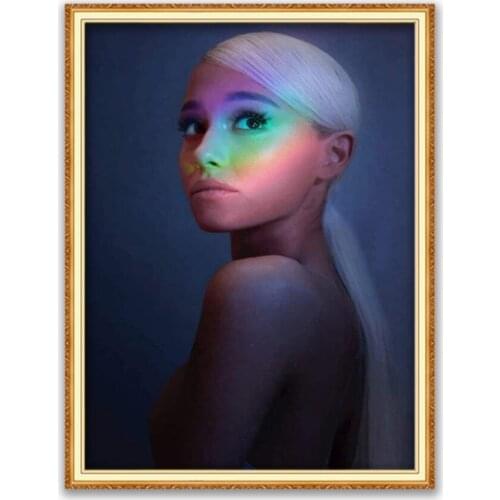 Ariana Grande DIY Cross Stitch Embroidery 11CT Kits Needlework Craft Set Cotton Thread Printed Canvas Home Decoration Wholesale