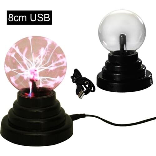 5V 220V 110V Night Light Crystal Plasma Ball Glass Sphere Desk Lamp DIY Party Magic Novelty Lightning Table Nightlight New