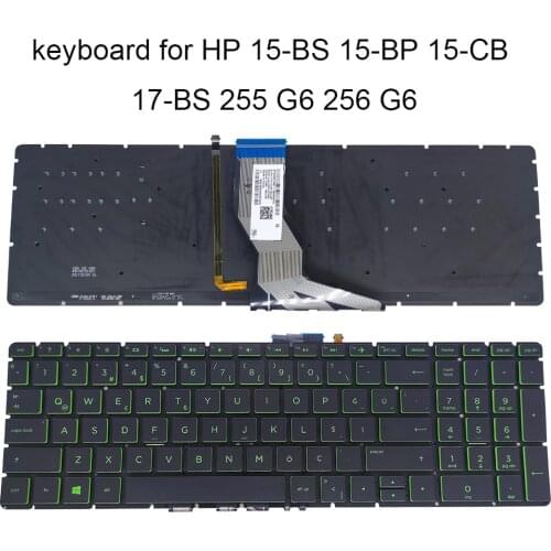 New turkish Keyboard backlight for HP 15 BS 15T-BS 15-CB 15-BP 17 AK 17-AR 17-BS 250 G6 Turkey laptop keyboard sales NSK-XDHBQ