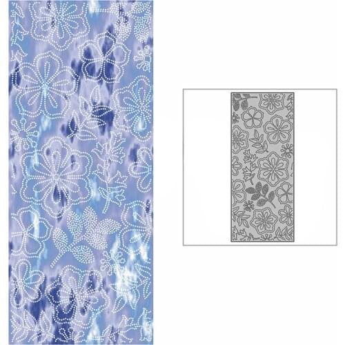 New Field of Blooms Slim Background Plate Craft Embossing Mold 2021 Metal Cutting Dies for DIY Scrapbooking Album Card Making