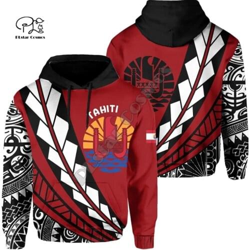 NewFashion French Polynesia Art Tahiti Country Flag Tribal Culture Retro Tracksuit 3DPrint Men/Women Autumn Colorful Hoodies D1