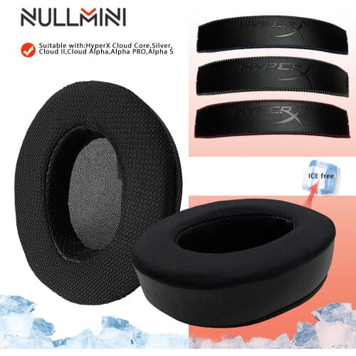 NullMini For HyperX Cloud Core,Silver,Cloud II,Cloud Alpha,Alpha PRO,Alpha Replacement Earpads Cooling Gel Cushions Breathable