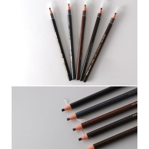 Wholesale 5cs/lot Tattoo Accessory Eyebrow Pencil Waterproof and Sweat-proof Pen Solid Color Eyebrow Pencil