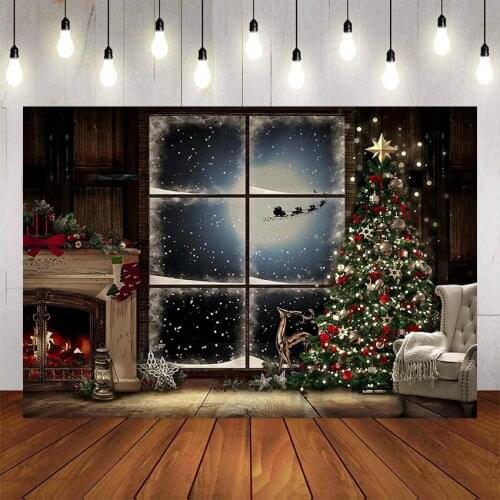 Mehofoto 2.5x2.5m Christmas Background for Photography Vinyl Christmas Photo Backdrop for Newborn Photographic Studio 8X8ft