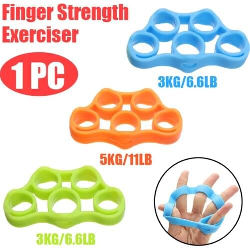 Mayitr Silicone Finger Stretcher Hand Exerciser Grip Strength Wrist Exercise Trainer Sports Yoga Resistance Bands Finger Gripper