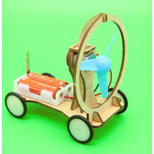 DIY technology small production of Air powered car scientific experimental materials assembly model educational toys free ship