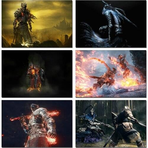 Dark Souls Hot Game Art Prints Silk Canvas For Wall Pictures Room Decoration-005