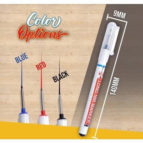 3pcs 3 Color Long Head Deep Hole Marker Long Nosed Marker Deep Drill Hole Long Nib Water Resistant Marker Pens XR-Hot