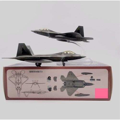 Wltk 1/100 Scale Lockheed F-22 F22 Raptor Fighter USA Army Air Force Military Model Toys Diecast Metal Plane Model Toy Gift