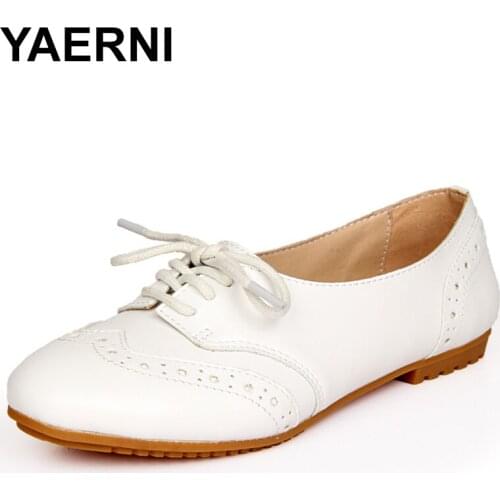 YAERNI Womens Shoes Platform Femme PU Mocassin Breathable Ballet Flats Casual Flats Oxford Ladies Loafers Flat Shoes