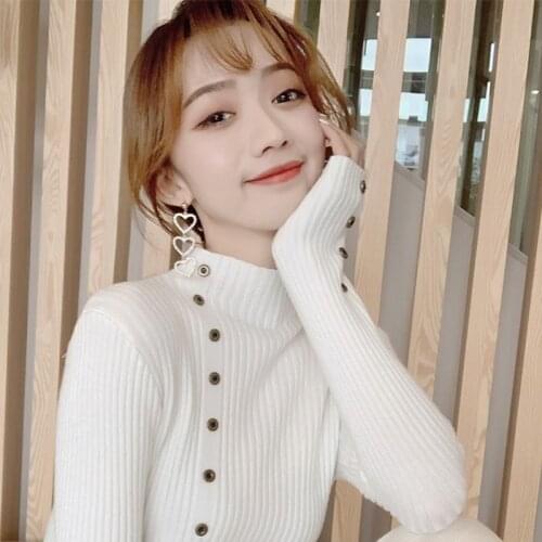 Women Autumn Spring Style Pullover Sweater Lady Casual Long Sleeve Turtleneck Solid Color Pullover Tops ZZ1148