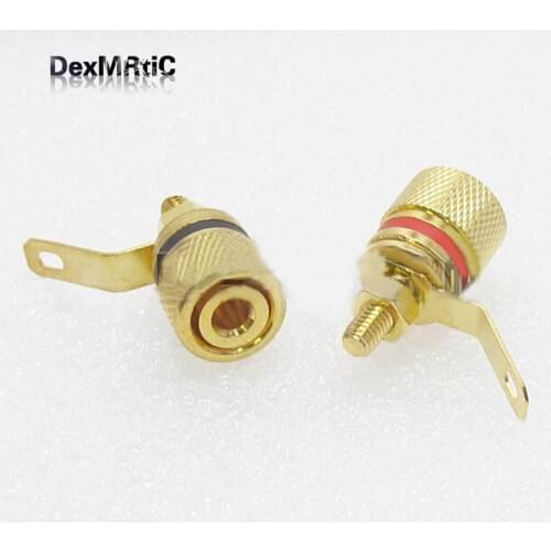 4pcs Banana connector Copper Banana plug sockets Speaker terminal Audio Posts New