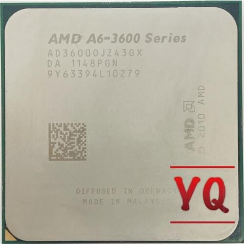 AMD A6-Series A6-3600 A6 3600 2.1 GHz Quad-Core CPU Processor AD3600OJZ43GX Socket FM1