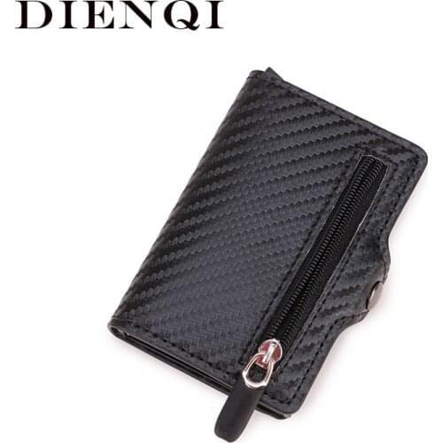 DIENQI Rfid Card Holder Men Wallets Money Bag Male Vintage Black Short Purse 2020 Small Leather Thin Slim Mini Magic Wallet Hand