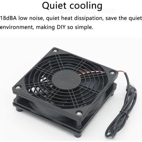 DIY Cooling Fan DC5V USB Power Silent Fan Cooler for Router TV Box Radiator