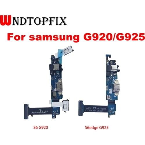 For Samsung Galaxy S6 Edge G925F Charging Port Flex Cable Dock Connector For Samsung Galaxy S6 G920F Charger Board USB