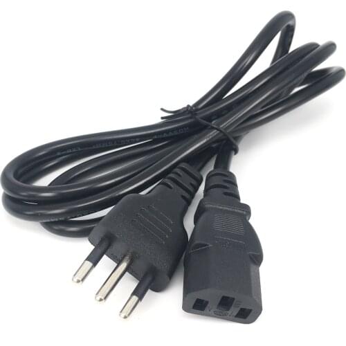 Italy Power Cable Italian 3 Pin Plug to IEC C13 AC Power Extension Cord 1.5m 5ft IMQ Power Cord Rated 10A 250V