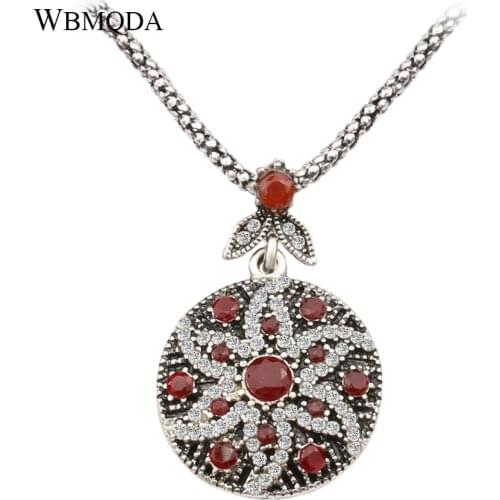 HOT 2018 Vintage Jewelry Round Boho Necklace For Women Mosaic Crystal Ocean Star Jewelry Wholesale