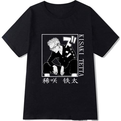 Mens Casual High Quality Tokyo Revengers T-shirt Tops Funny Kisaki Tetta T-shirt Anime Tee Shirt