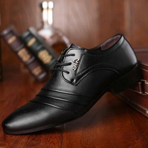 New mens business dress shoes Pointed casual shoes Men Oxfords Shoes Wedding shoes Fad hju7