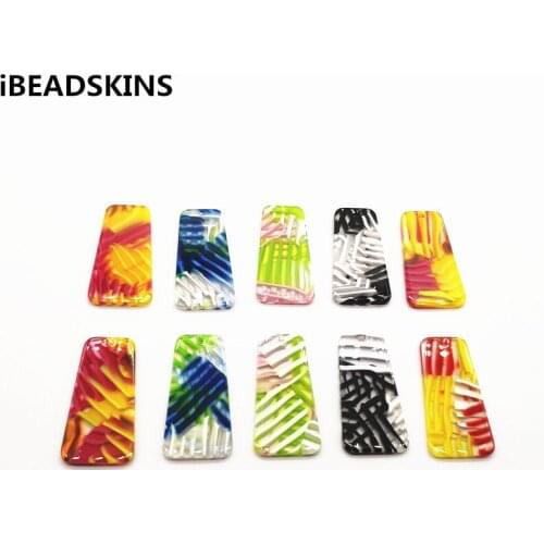 New arrival! 37x19mm 50pcs acetic acid stripe Trapezoidal -shape charm for Earring accessories,Earring parts,Jewelry Findings